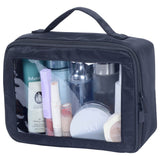 תיק איפור עם חלונית שקופה - שחור