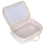 תיק איפור עם חלונית שקופה -  לבן פתוח