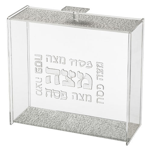 כלי למצה מפרספקס שקוף נצנצים