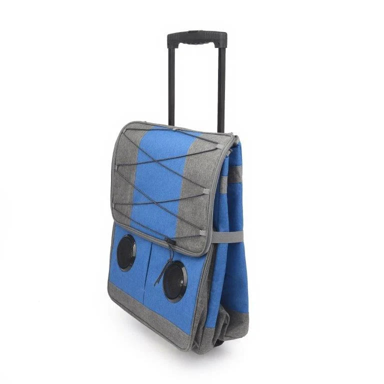 צידנית טרולי משפחתית  60 ליטר מתקפלת משולבת רמקולים אלחוטיים מתקפל