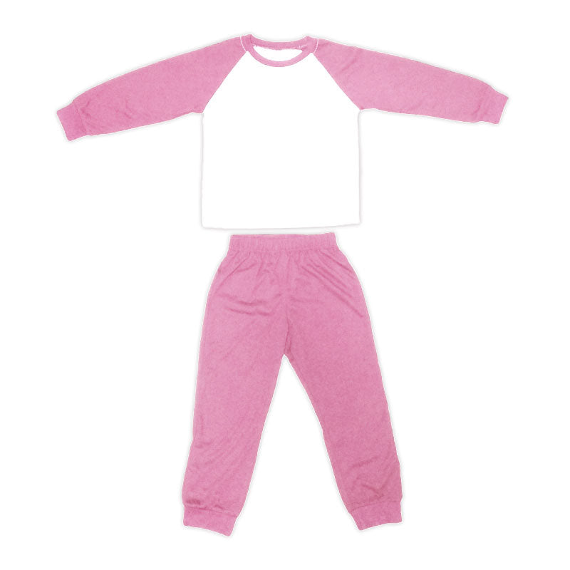 פיג'מת ילדים שרוול ארוך ורוד