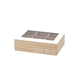 קופסת תה מעוצבת 6 תאים עם כיתוב - TEA BOX סגור