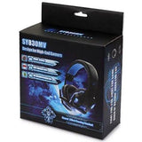 אוזניות גיימיניג מעוצבות עם תאורת LED ומיקרופון מארז