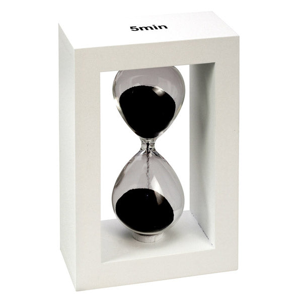 שעון חול מסגרת עץ בעיצוב מודרני 5 דקות