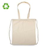 תיק שרוך כותנה משולב תיק צד