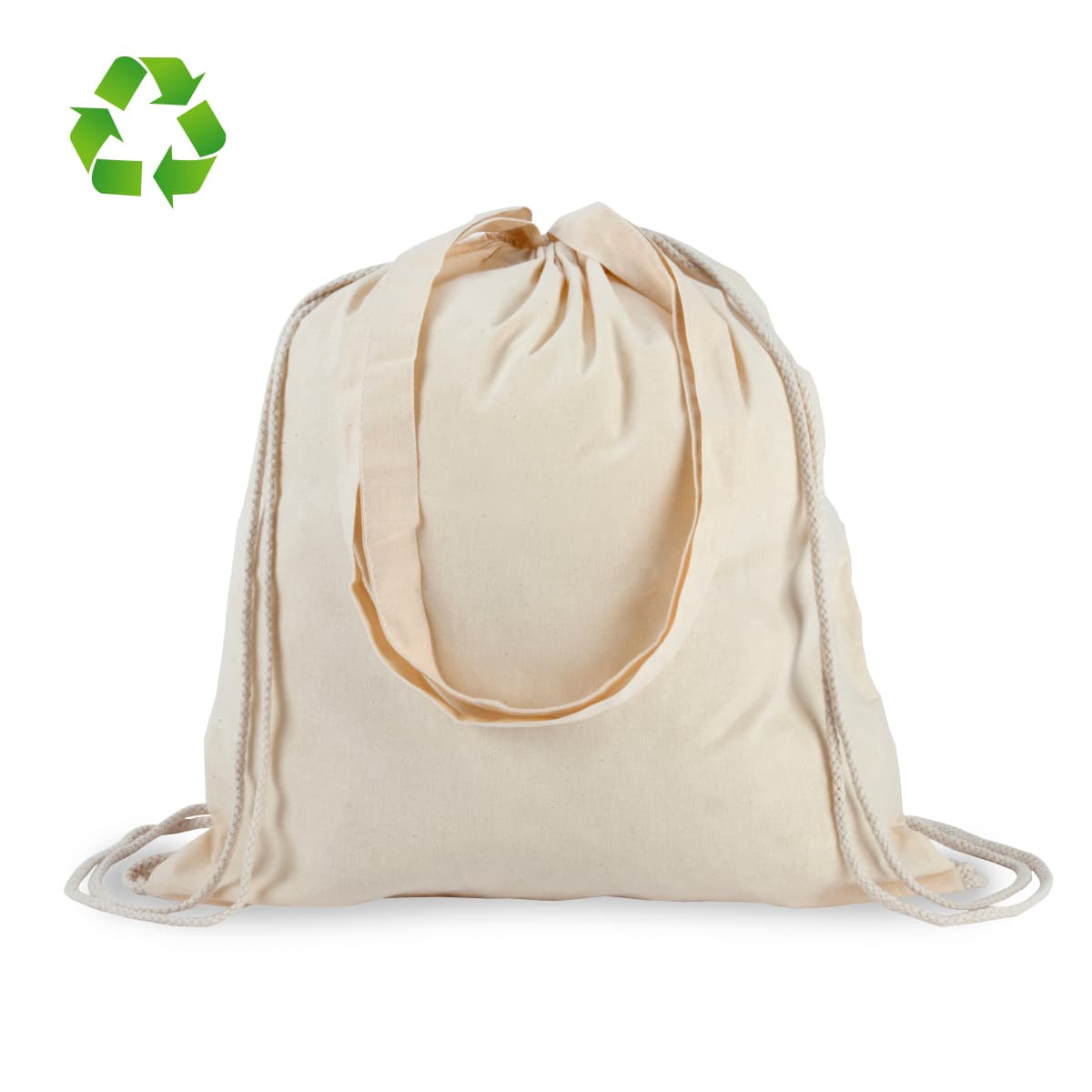 תיק שרוך כותנה עם ידיות 