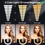 רינג לייט עם שלט ותופסן לשולחן – ווגה