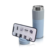 בקבוק נירוסטה כולל מעמד לטלפון