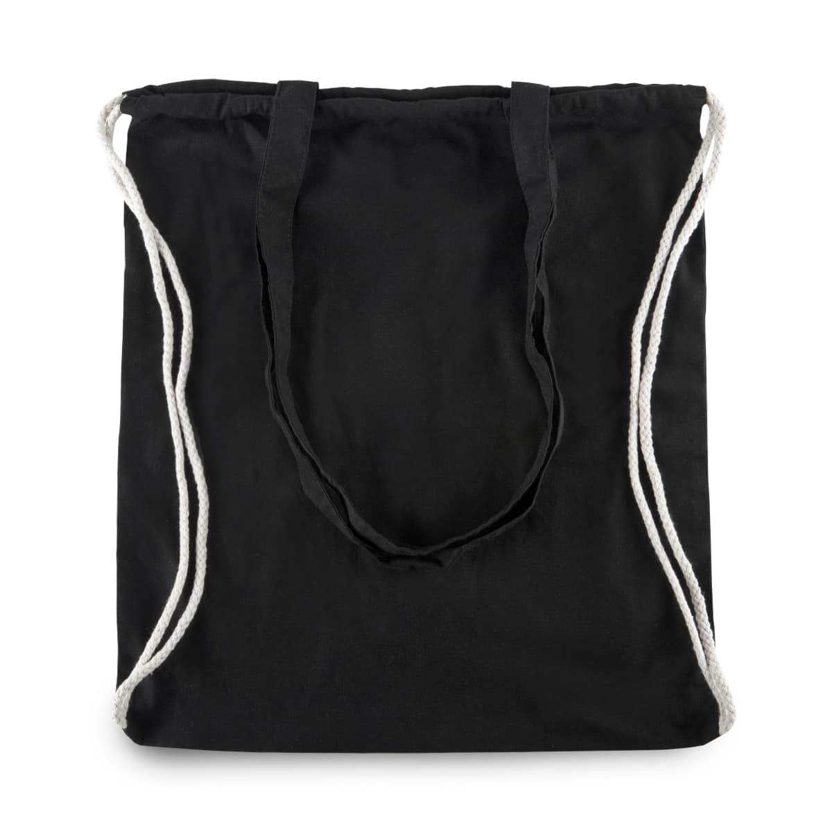 תיק שרוך כותנה עם ידיות - תיק שרוך משולב תיק צד