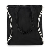 תיק שרוך כותנה עם ידיות - תיק שרוך משולב תיק צד