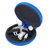 אוזניות בנרתיק קשיח כחול