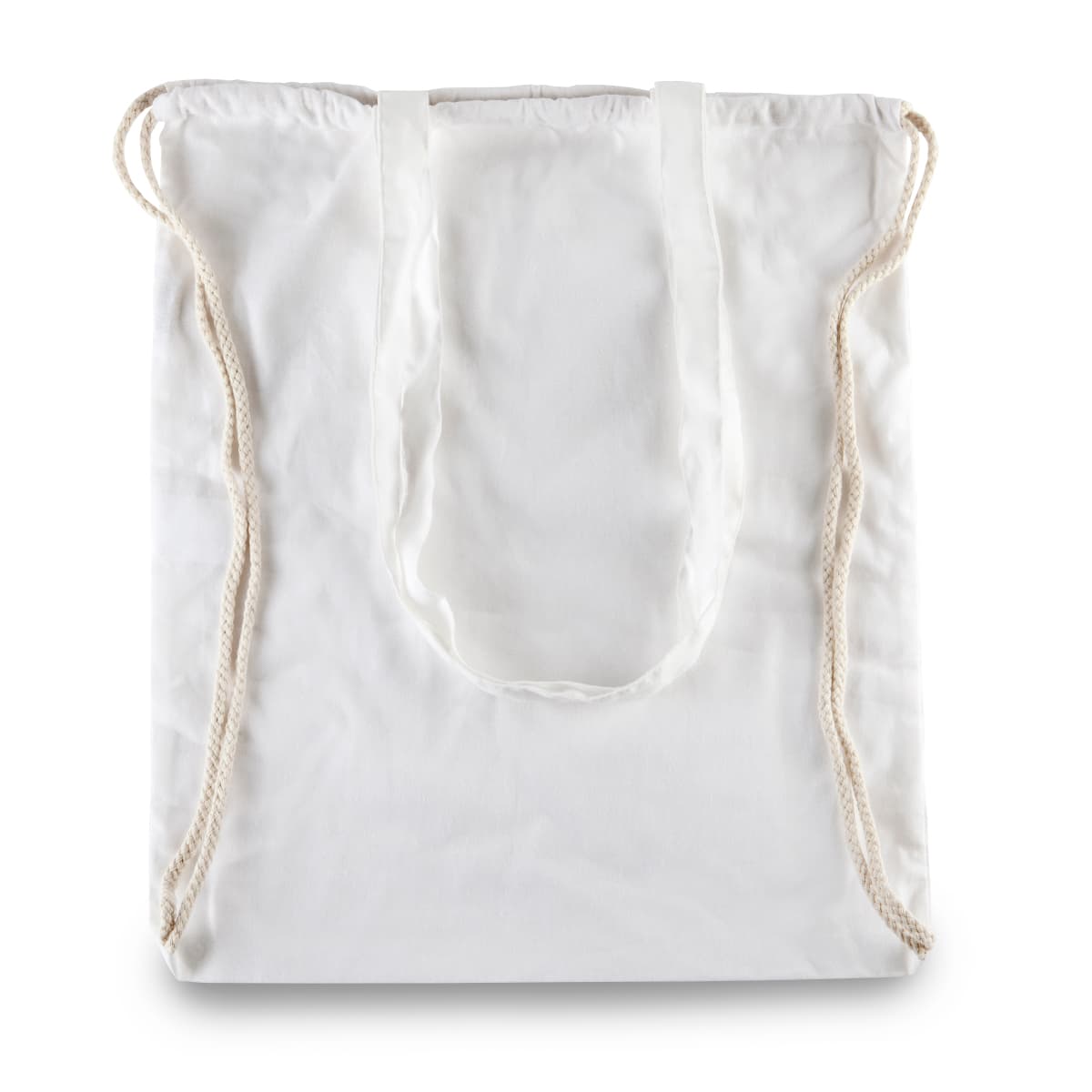 תיק שרוך כותנה עם ידיות - תיק שרוך משולב תיק צד