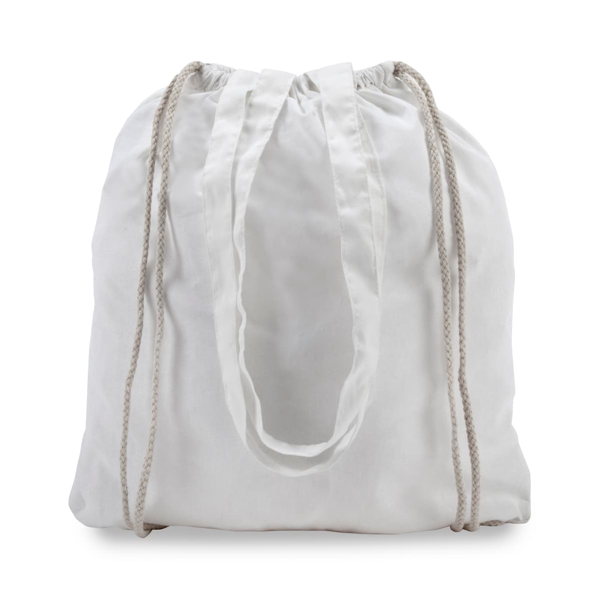 תיק שרוך כותנה עם ידיות - תיק שרוך משולב תיק צד