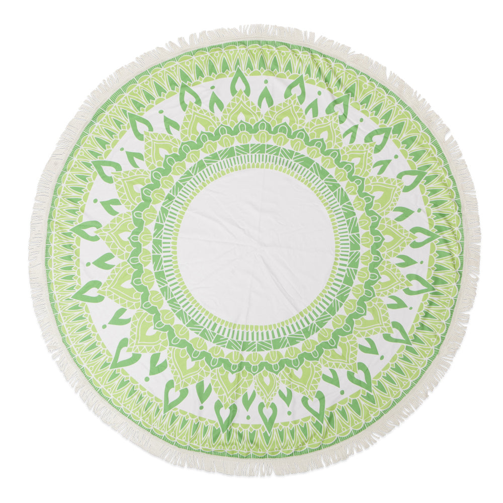 מגבת חוף עגולה ירוקה