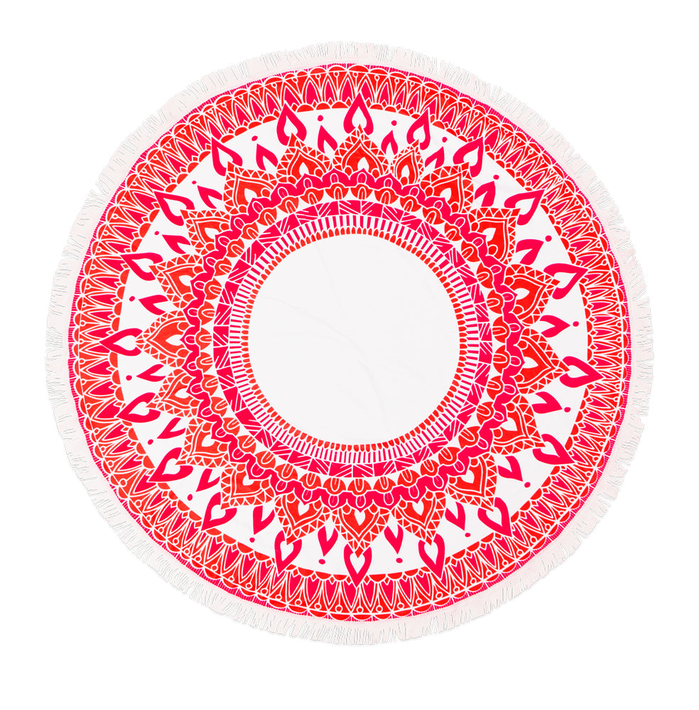 מגבת חוף עגולה אדום