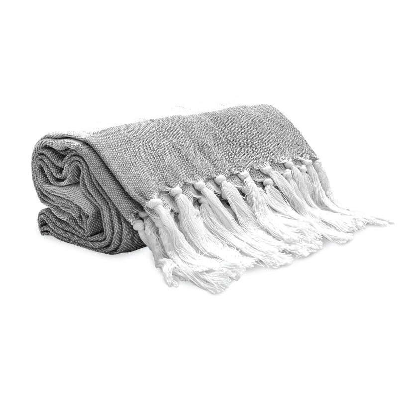 מגבת חוף בד טורקי אפור