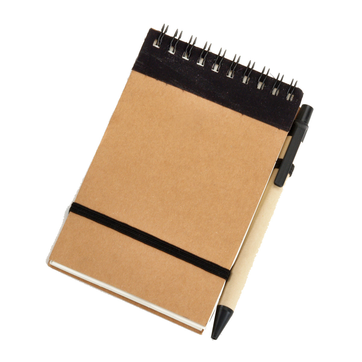 פנקס ספירלה עם עט תואם שחור