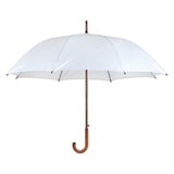 מטריה ידית מעץ לבנה