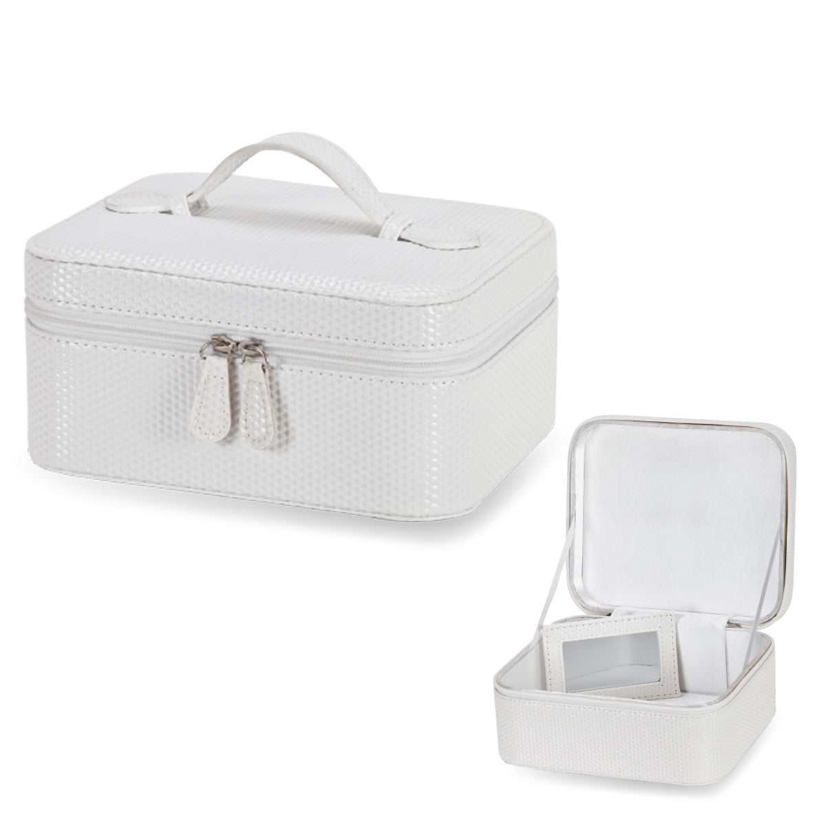 תיק איפור לבן