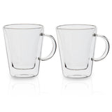 כוס זכוכית עם ידית דופן כפולה