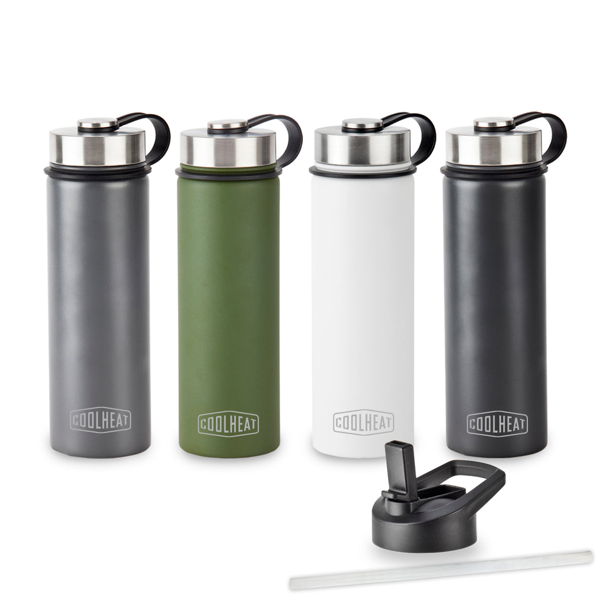 בקבוק תרמי מנירוסטה 600 מ"ל שתי פיות - Cool Heat