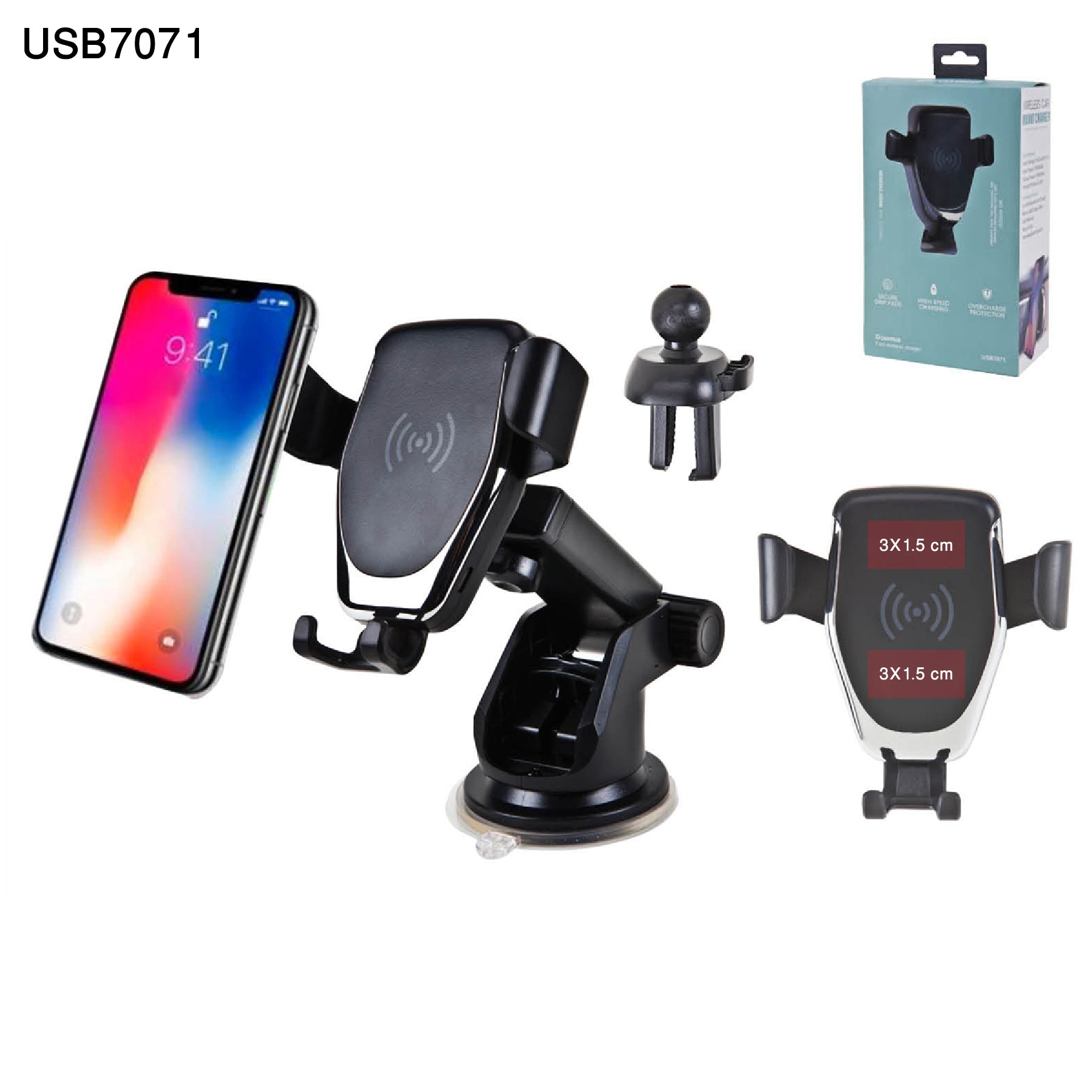 מעמד טעינה אלחוטית לרכב