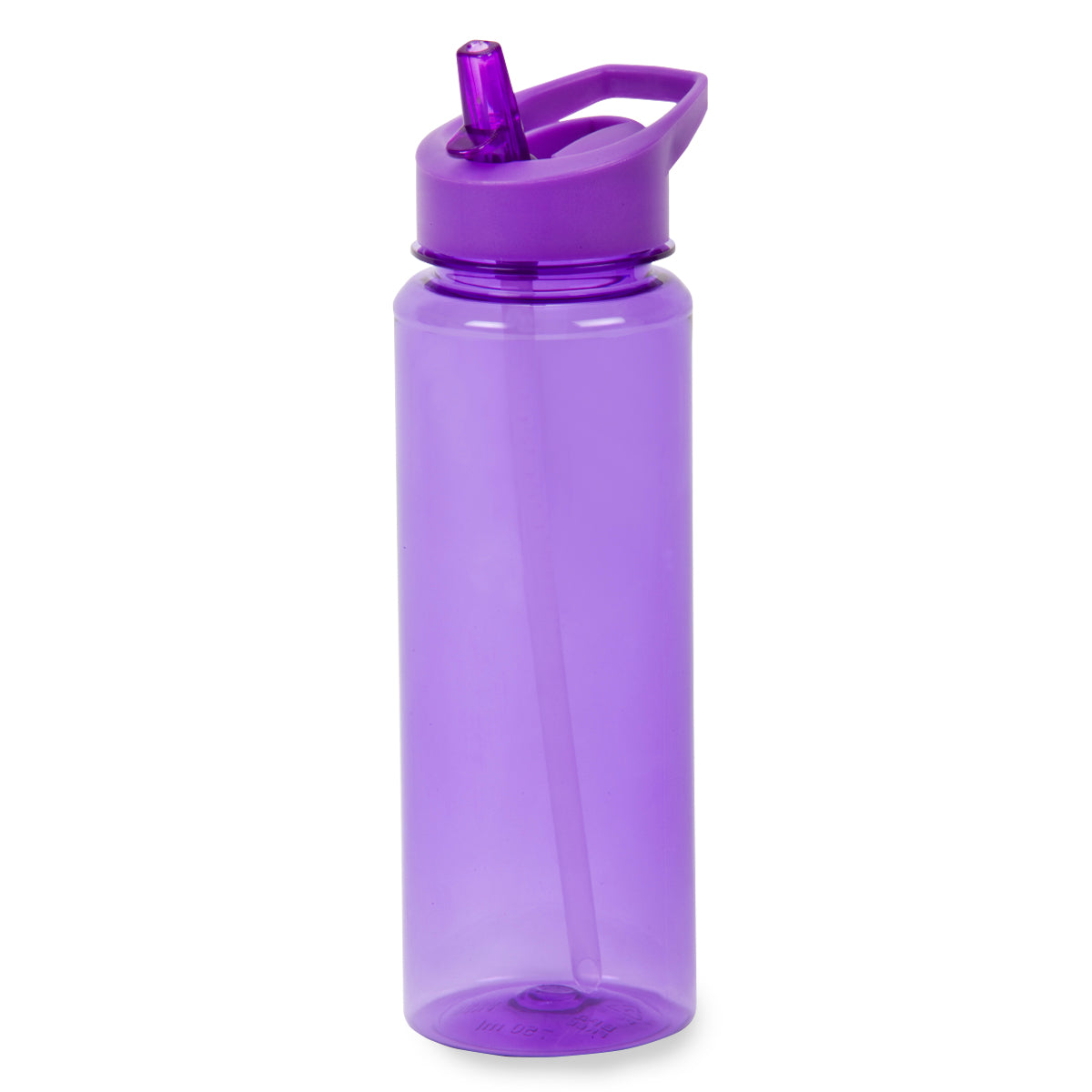 בקבוק עם קשית סגול