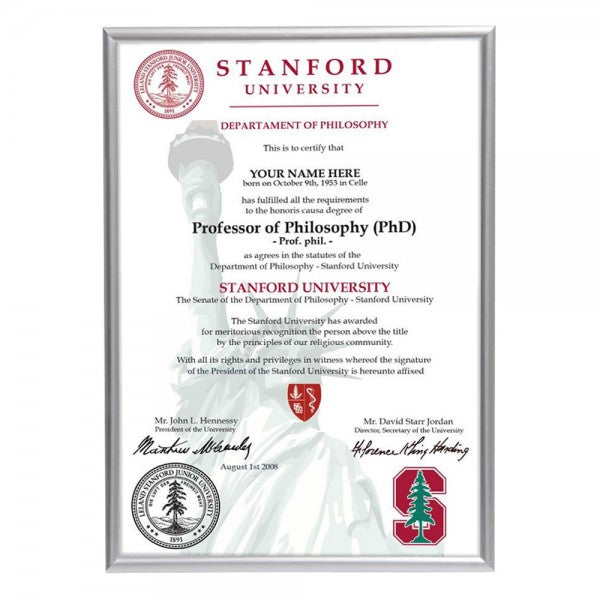 מסגרת לתעודה כסוף