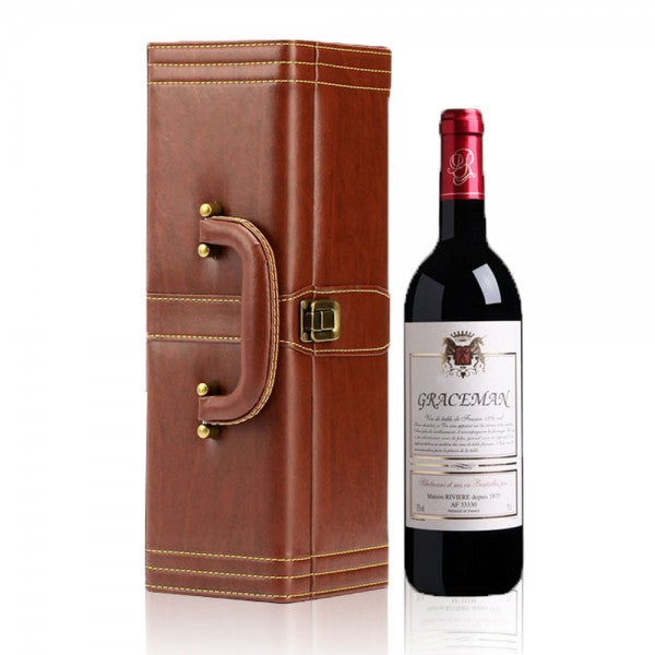 מארז יין מקצועי עור ריזלינג 